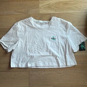 Calvin Klein white crop top This Is Love BRAND NEW